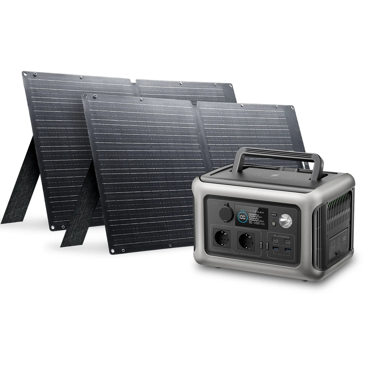 ALLPOWERS R600 Portable Powerstation with Solarpanel (Optional),299Wh 600W LiFePO4 Battery for Home Backup Outdoors Camping RV