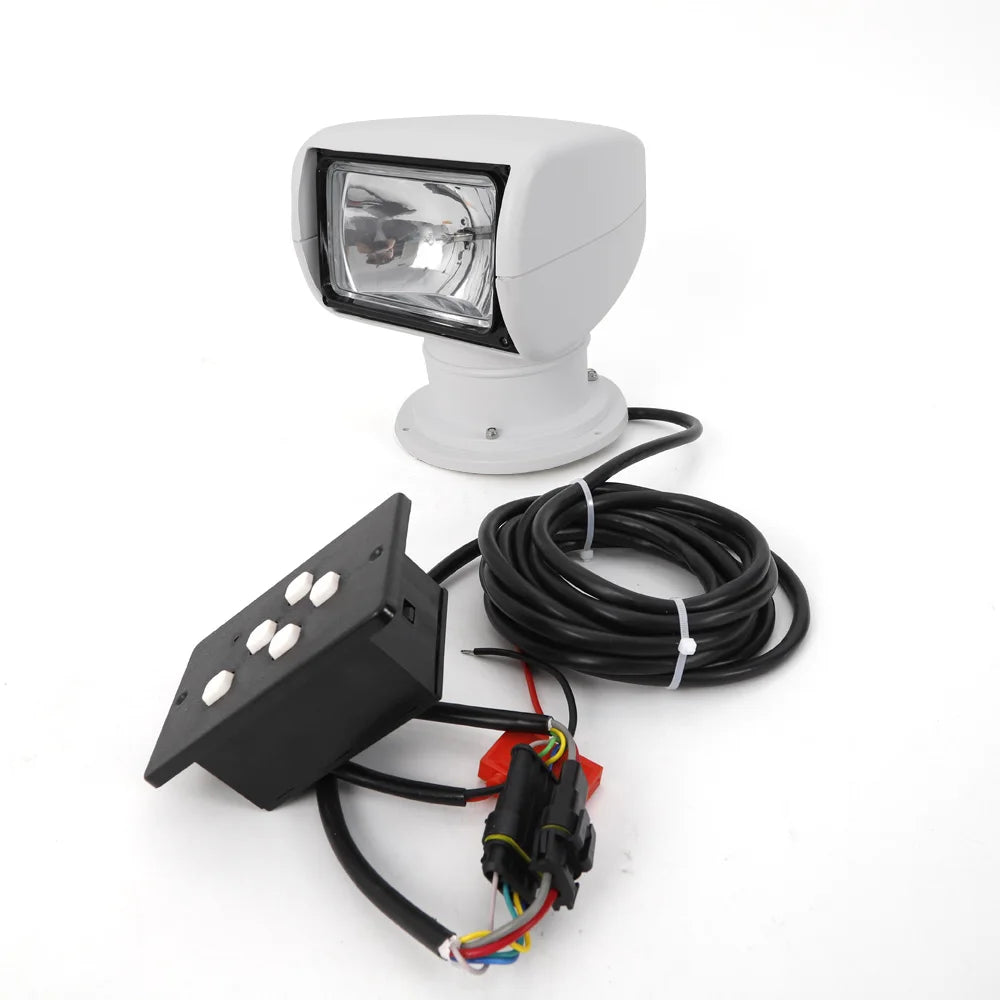 100w Spotlight Marine Remote Controlled Boat SearchLight 12v 360° Waterproof Degree Rotate Omnibearing Lighting Marine Spotlight