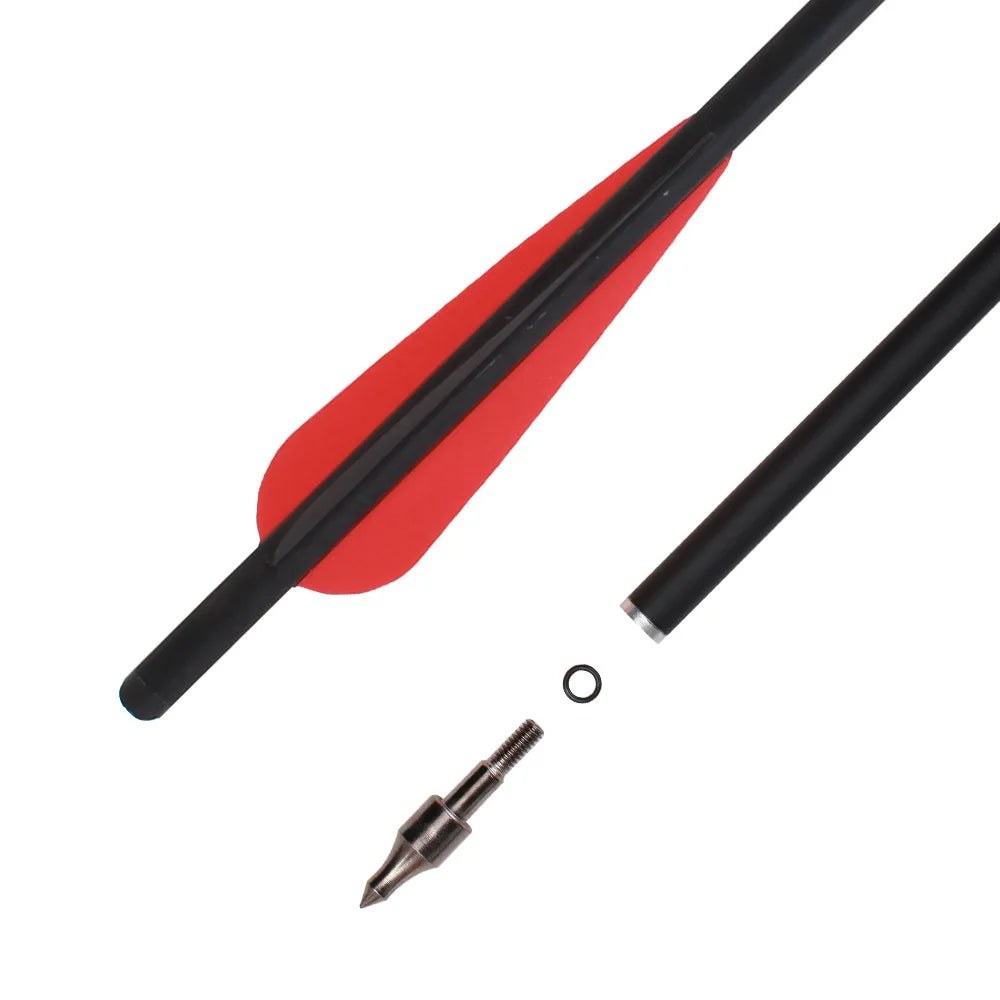 6/12/24pcs/lot 20" 22" Archery Carbon Arrows Spine 400 With 4" Fletching for Crossbow Bolts Hunting Bow