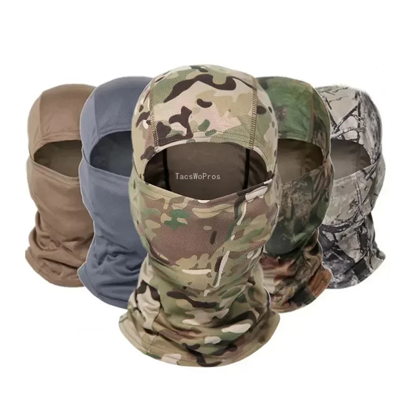 Tactical Camouflage Balaclava Full Face Mask Outdoor Hunting Bicycle Cycling Bandana Neck Gaiter Combat Airsoft Cap