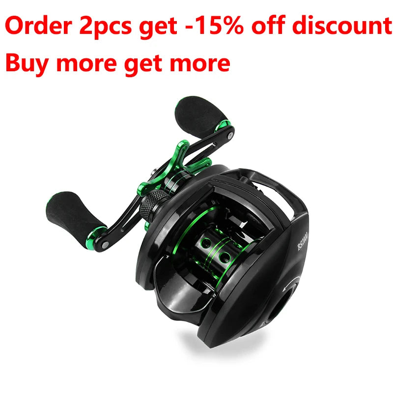 LINNHUE Best Baitcasting Reel BS2000 8.1:1 High Speed Spare Spool Reel Fishing Saltwater Fresh Fishing Casting Fishing Reel