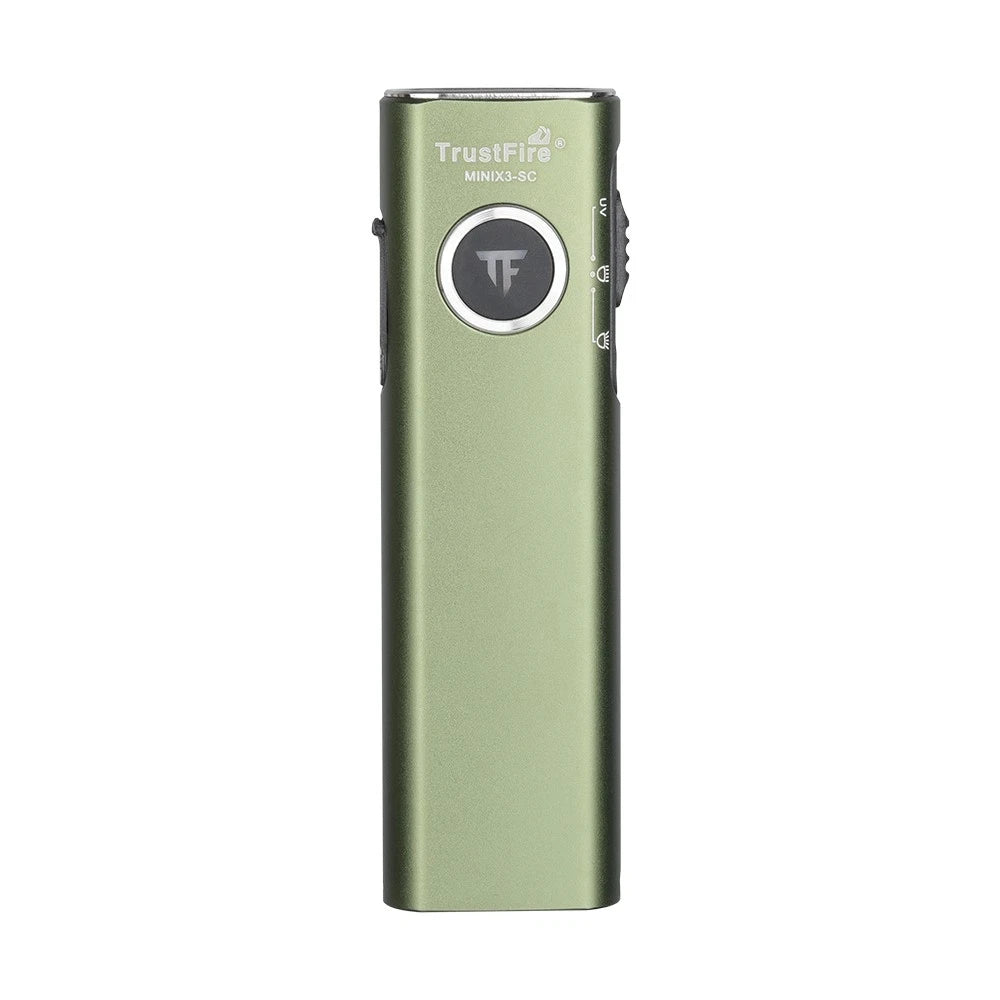 TrustFire MINIX3-SC 3-in-1 Rechargeable EDC LED Flashlight With UV Light 1100 Lumens 1500mAh Pocket Lantern IPX6 Waterproof Flat LED Torch for Camping