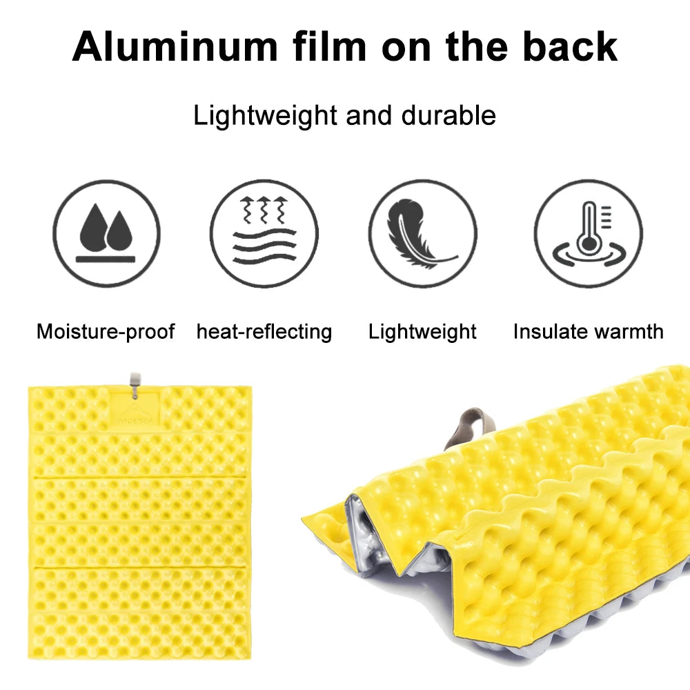 Widesea Outdoor Foldable Mat Seat Ultralight Camping Picnic Pad Waterproof XPE Foam Sitting Cushion Chair Hiking Tourist