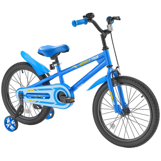 SucceBuy 14/16/18in Kids Bike BMX Style Children Bicycle with Training Wheels Toddler Bike for Boys & Girls Learning to Ride