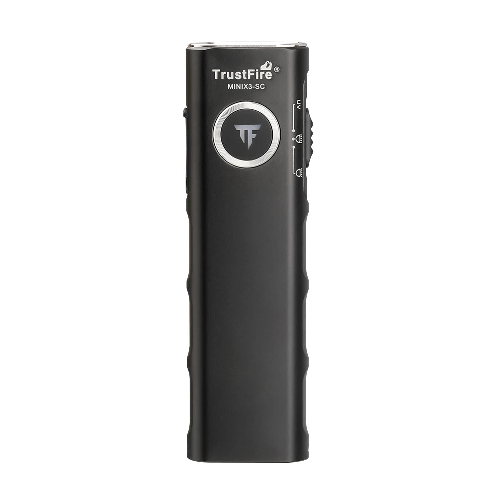TrustFire MINIX3-SC 3-in-1 Rechargeable EDC LED Flashlight With UV Light 1100 Lumens 1500mAh Pocket Lantern IPX6 Waterproof Flat LED Torch for Camping