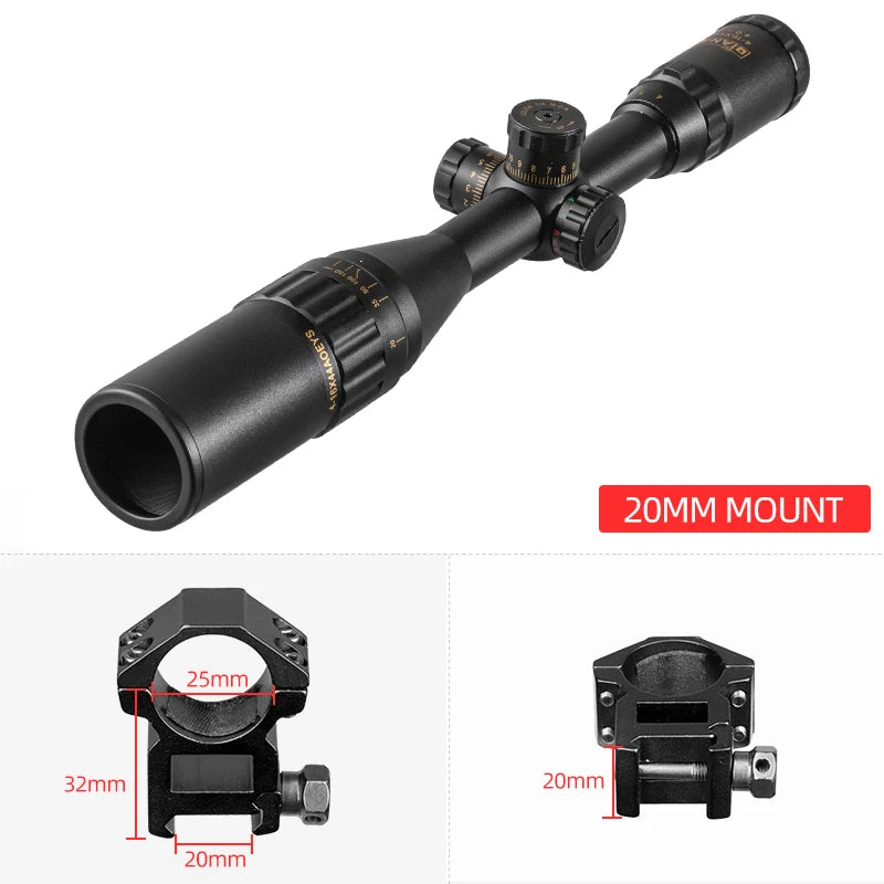 DIANA 4-16x44 Tactical Scope Optic Sight Green Red Illuminated Hunting Scopes Sight