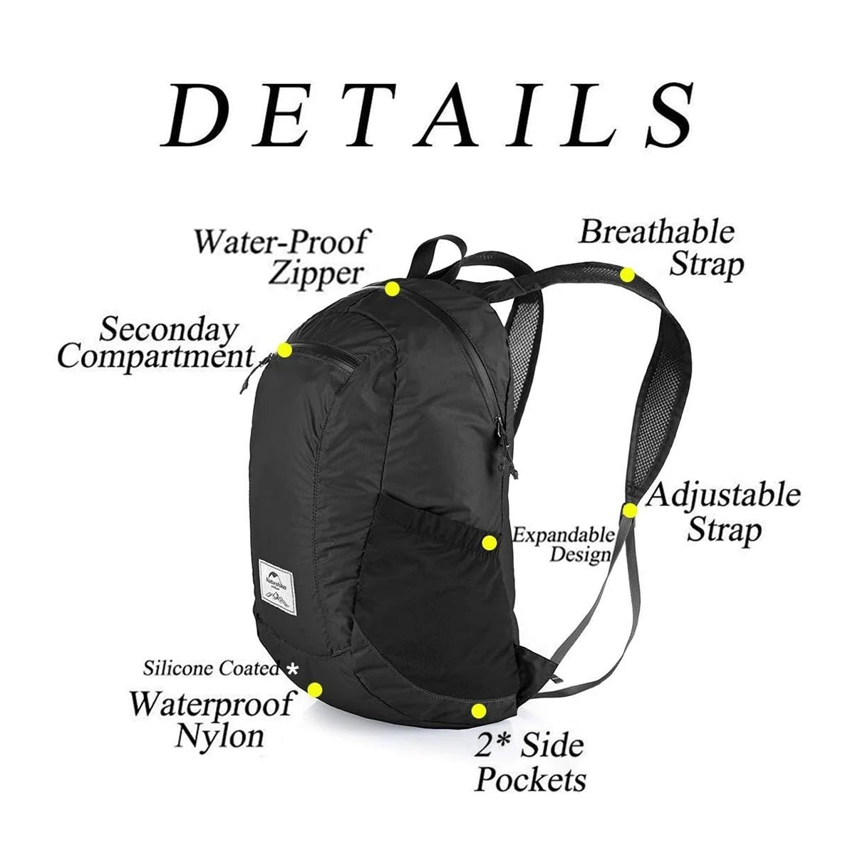 Naturehike 18L Silicone Folding Backpack Lightweight Portable Waterproof Bag Women Man Bag Outdoor Hiking Shoulder Skin Bags