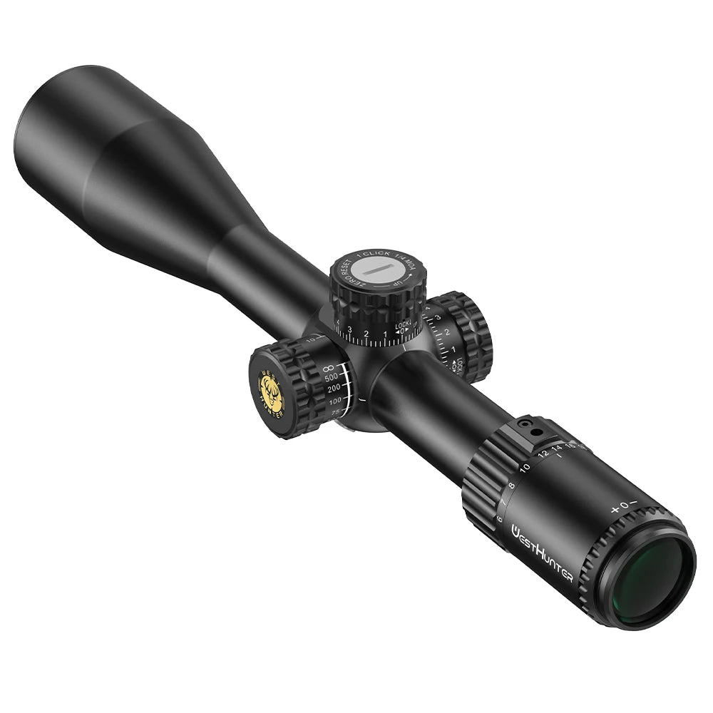 WestHunter HD-S 6-24X50 SFP Riflescope 1/4 MOA Turret Reset Lock Hunting Scope Second Focal Plane Side Parallax Optical Sights