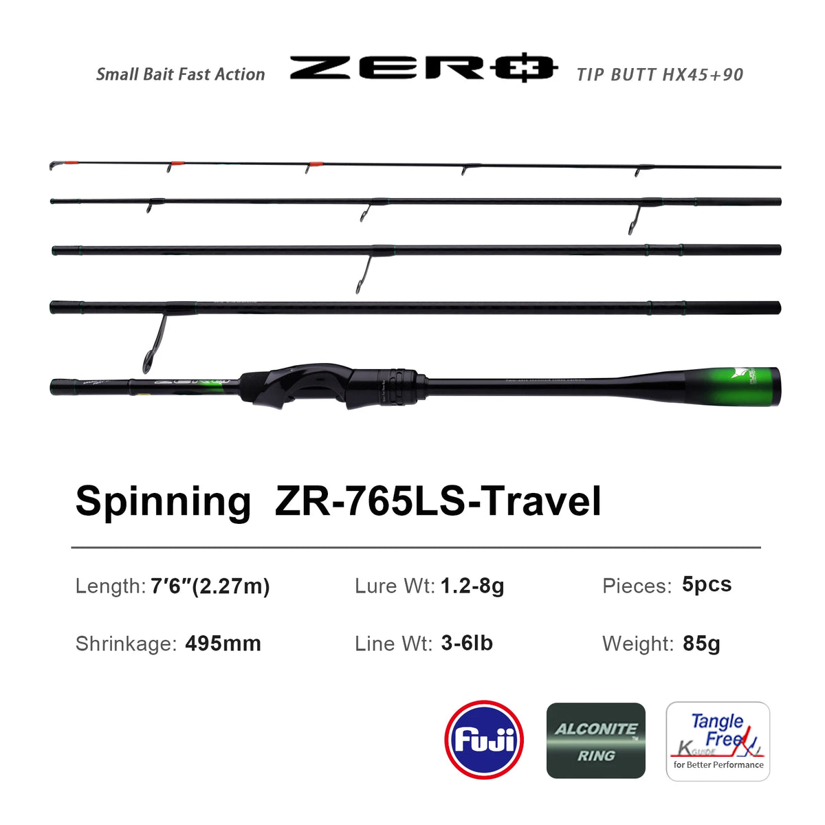 PURELURE ZERO Small Bait Light High Carbon Long Throwing Rod Rock Fishing Spinning Trout Rod BFS Fishing Casting UL  Stream Bass