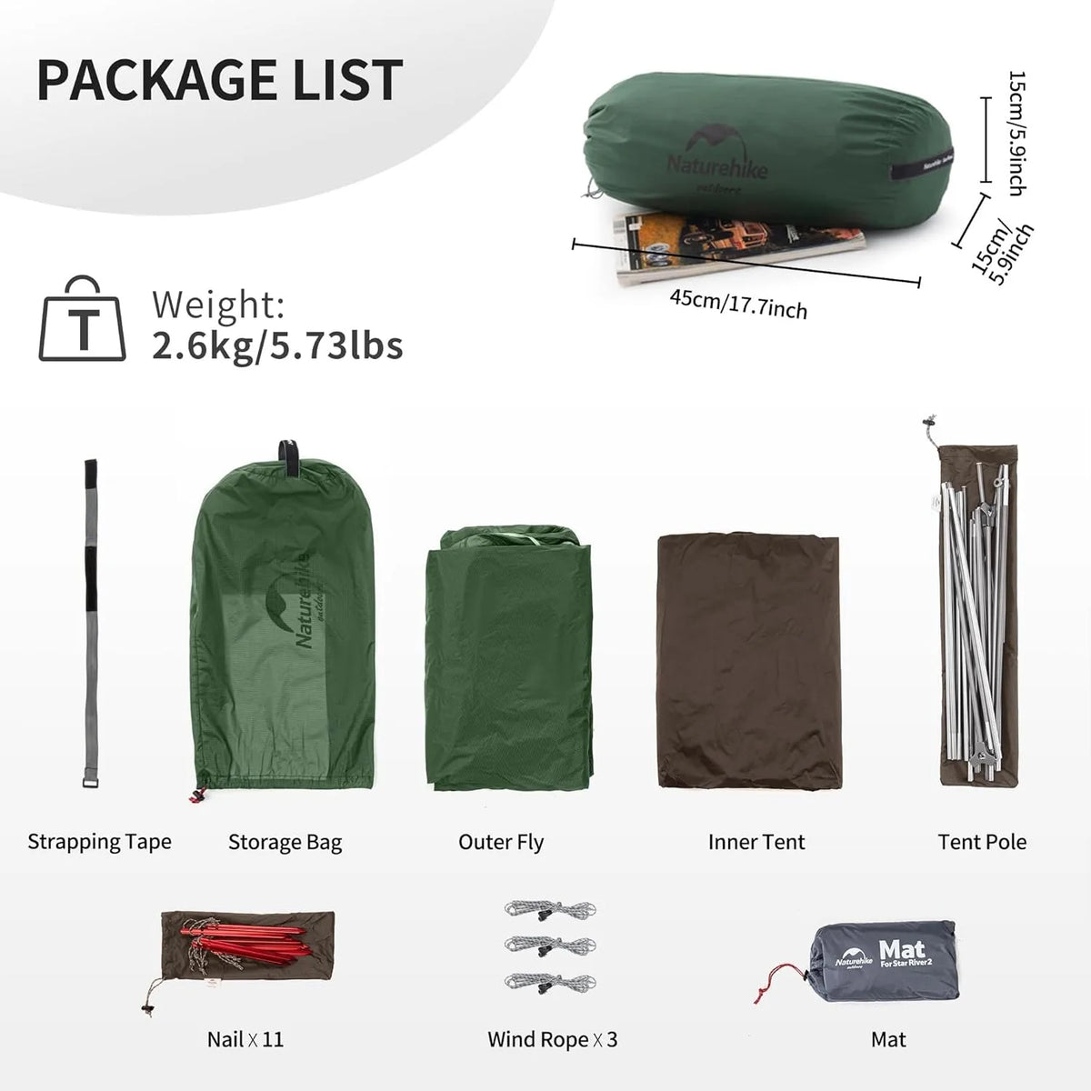 Naturehike Star-River Ultralight Waterproof Tent 2 People 4 Seasons Outdoor Travel Hiking Fishing Tent Double Layers Tent