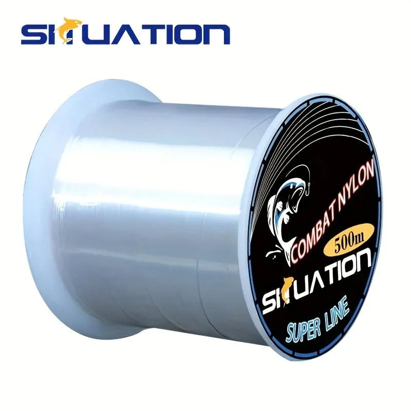 SIIUATION White Nylon Fishing Line 500 Meters 547YDS Giant Fishing Line Large Fishing Line Main And Auxiliary Universal Fishing Line Ultra Soft Fishing Line Ultra Stretch Nylon Line 6LB 10LB 15LB 20LB 30LB 40LB