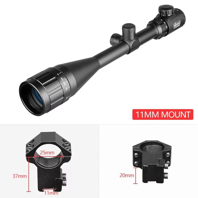 DIANA 6-24x50 AOE Tactics Rifle Scope Green red dot light Sniper Gear Hunting Optical sight Spotting scope for rifle hunting