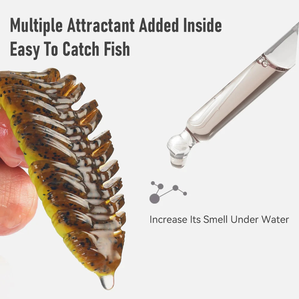 Kingdom 3Bags Soft Lure 95mm 12.5g 3pcs/Bag PVC Soft Shad Bait Smell Added Fat Artificial T Tail VIBE Swimbait For Pike Bass Fishing