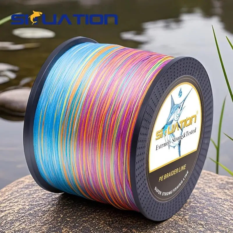 SIIUATION 300M-328YDS super strong fishing line, 4 strands of multi thread PE wear-resistant braided wire, 12 25 40 60 80 100 po
