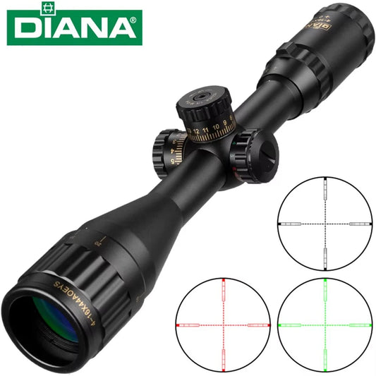 DIANA 4-16x44 Tactical Scope Optic Sight Green Red Illuminated Hunting Scopes Sight