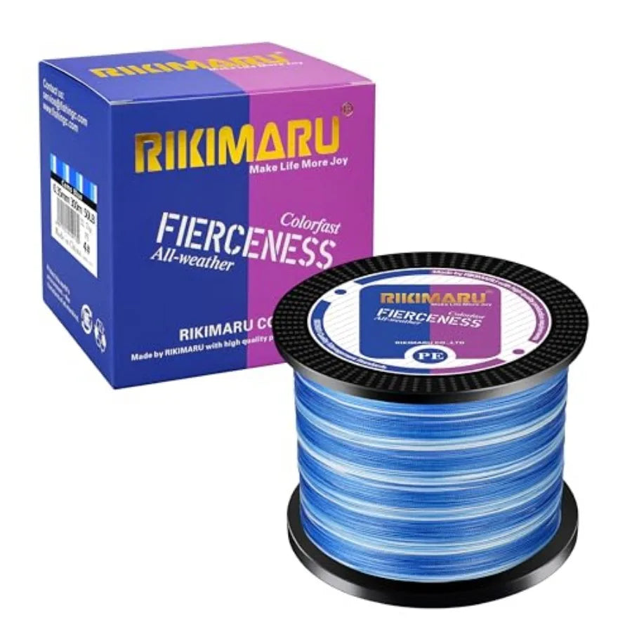 Braided Fishing Line Abrasion Resistant Superline Zero StretchandLow Memory Extra Thin Diameter 327-1094 Yds, 4-180LB
