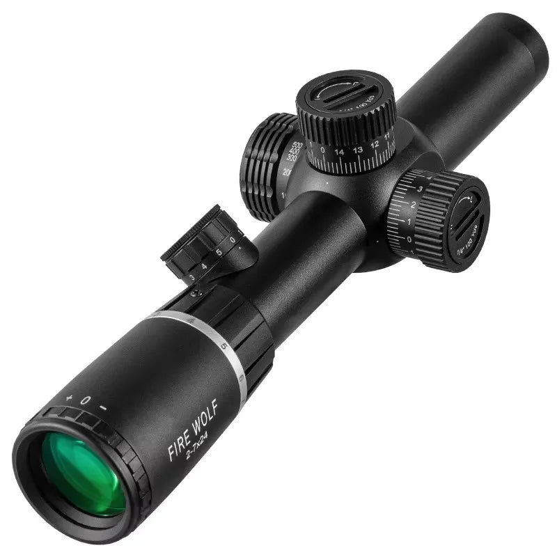 Fire Wolf 2-7X24 Tactical Scope Optical Scope Hunting 11mm 20mm Mounts Hunting Light Sight