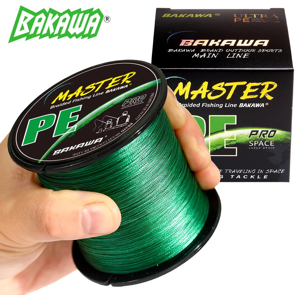 BAKAWA 300M 8-Strand Braided PE Fishing Line High Sensitivity Super Strong Saltwater Carp Fishing Line Good Power Long Casting