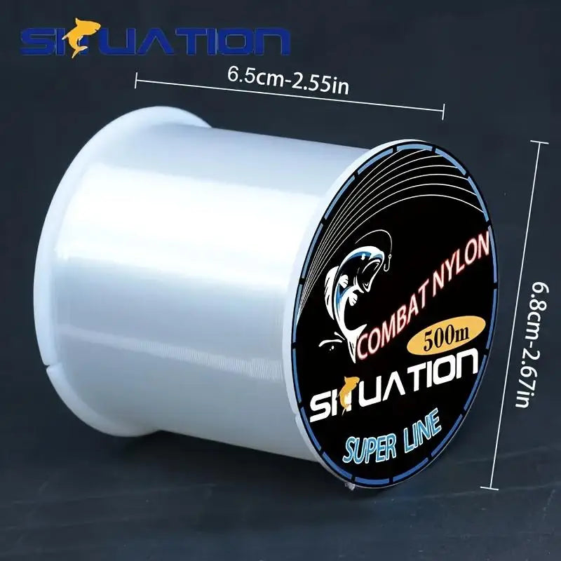 SIIUATION White Nylon Fishing Line 500 Meters 547YDS Giant Fishing Line Large Fishing Line Main And Auxiliary Universal Fishing Line Ultra Soft Fishing Line Ultra Stretch Nylon Line 6LB 10LB 15LB 20LB 30LB 40LB