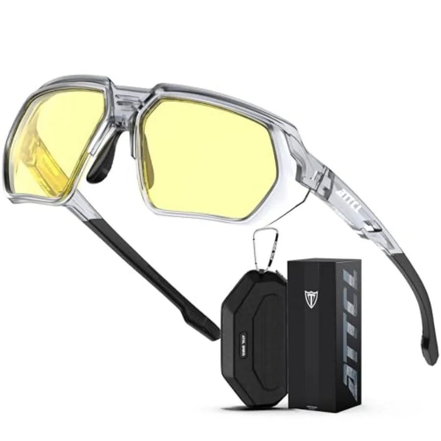 ATTCL Sports Polarized Sunglasses for Men: Womens UV400 Protection, Lightweight Wrap Around TR90 Frame for Fishing Golf