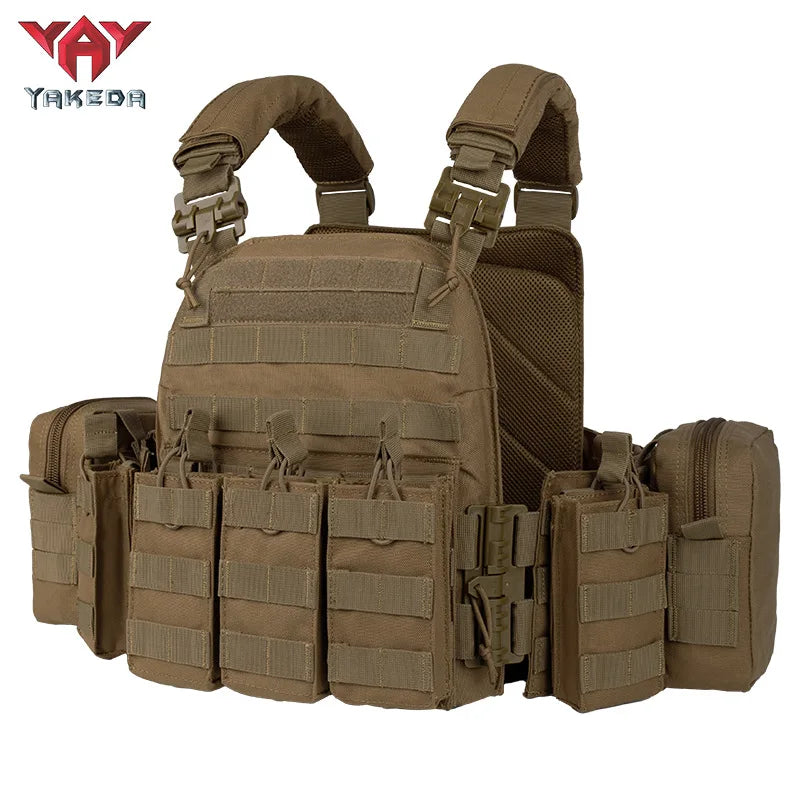 YAKEDA   Quick disassembly training vest, detachable and expandable, comfortable, breathable, wear-resistant and tear resistant