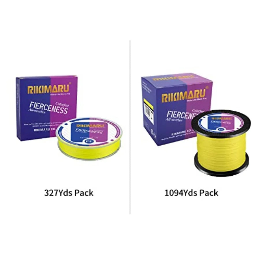 Braided Fishing Line Abrasion Resistant Superline Zero StretchandLow Memory Extra Thin Diameter 327-1094 Yds, 4-180LB