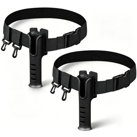 Fishing Rod Holder Belts, Adjustable Waist Wading Belts with Pcs Hooks, Pole Inserter for Outdoor Kayak Fly Fishing