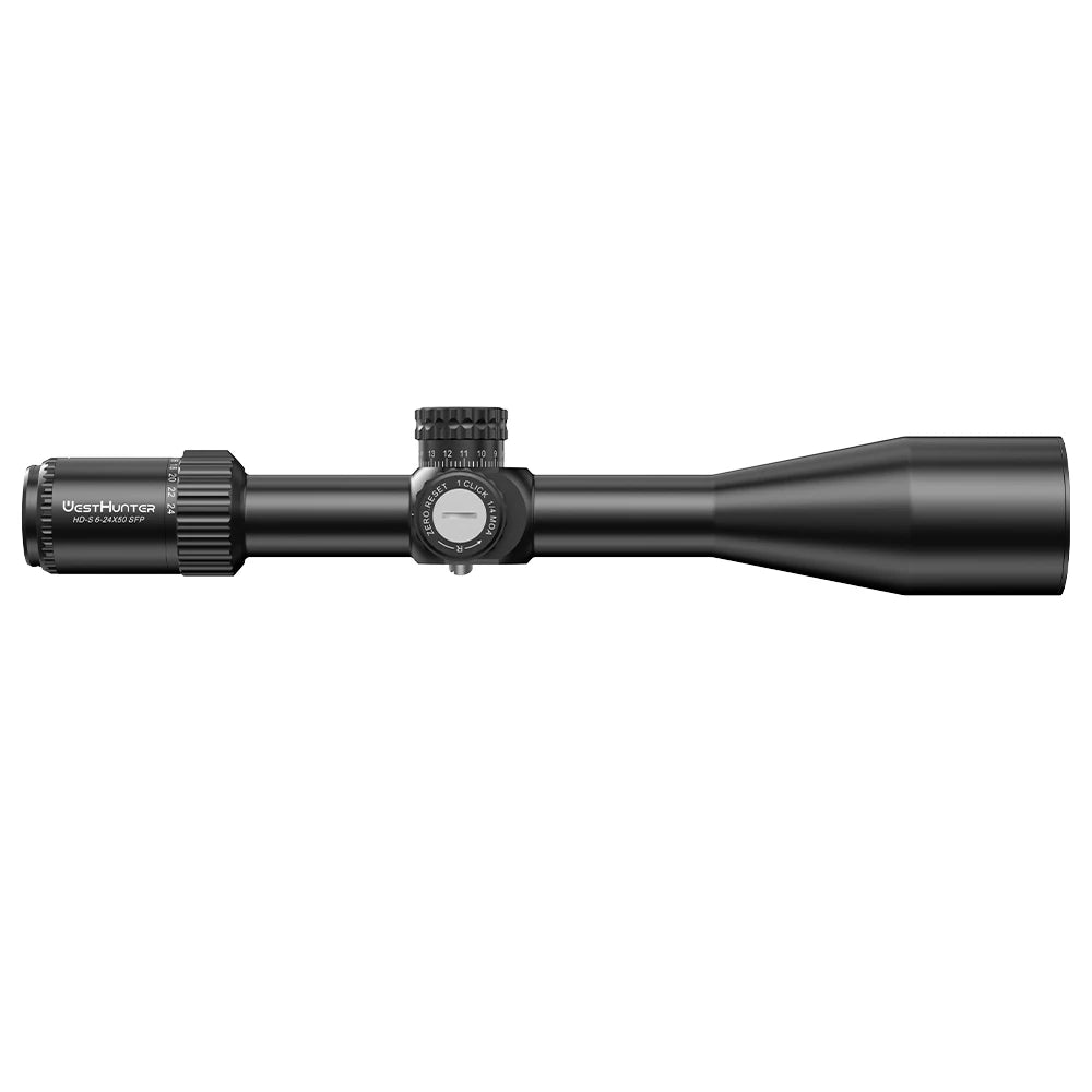 WestHunter HD-S 6-24X50 SFP Riflescope 1/4 MOA Turret Reset Lock Hunting Scope Second Focal Plane Side Parallax Optical Sights