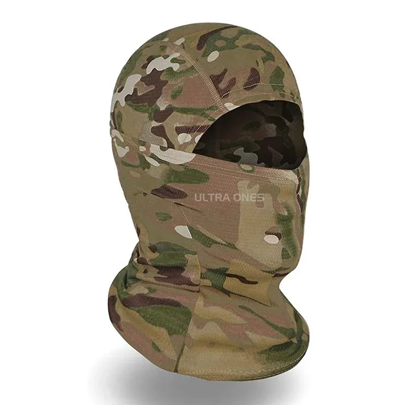 Tactical Camouflage Balaclava Full Face Mask Outdoor Hunting Bicycle Cycling Bandana Neck Gaiter Combat Airsoft Cap