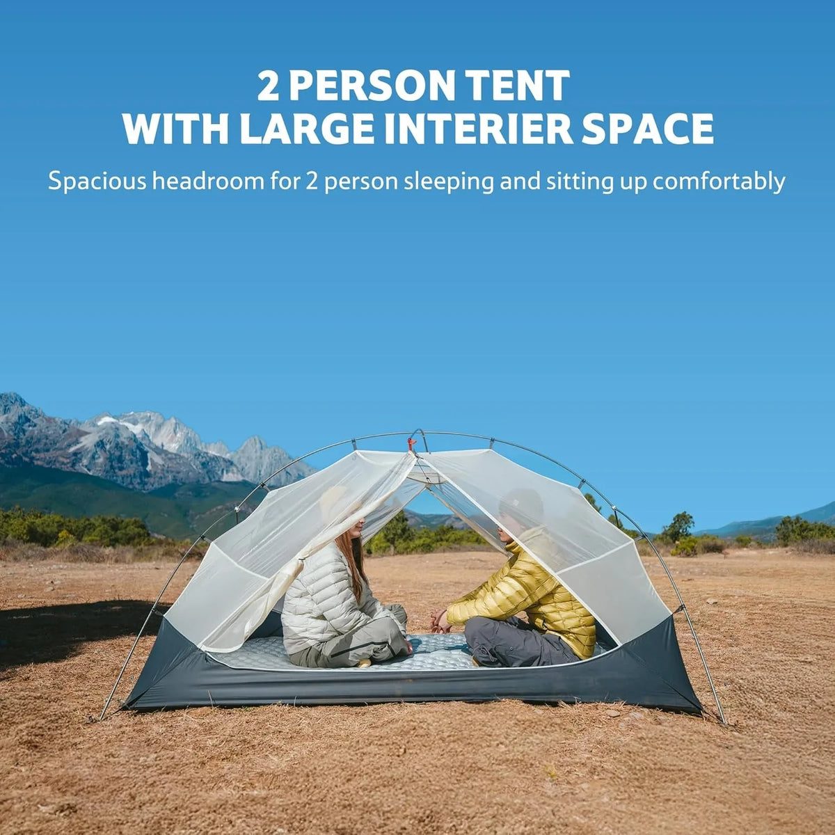 Naturehike Mongar UL Tent 2 Person 3 Season Camping Tent 15D Waterproof Ultralight Backpacking Tent for Hiking Cycling