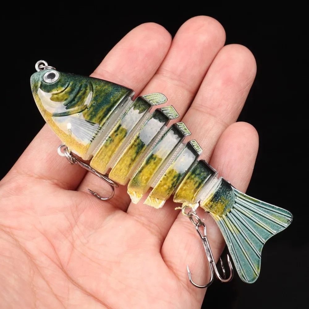 5pcs Multi-Joint Fishing Lure Set Artificial Fish Bionic Swimbait with Box