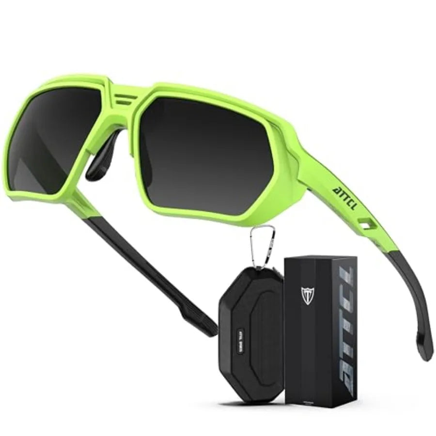 ATTCL Sports Polarized Sunglasses for Men: Womens UV400 Protection, Lightweight Wrap Around TR90 Frame for Fishing Golf
