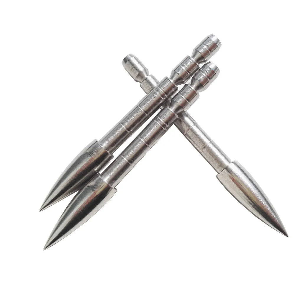 Field Arrow Insert Points 12Pcs Archery Stainless Steel Arrowheads 100-200 Grain Compatible with ID4.2mm Arrow Shafts Durable Target Tip Accessory for Compound Recurve Bow Training & Hunting