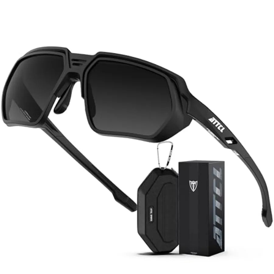 ATTCL Sports Polarized Sunglasses for Men: Womens UV400 Protection, Lightweight Wrap Around TR90 Frame for Fishing Golf