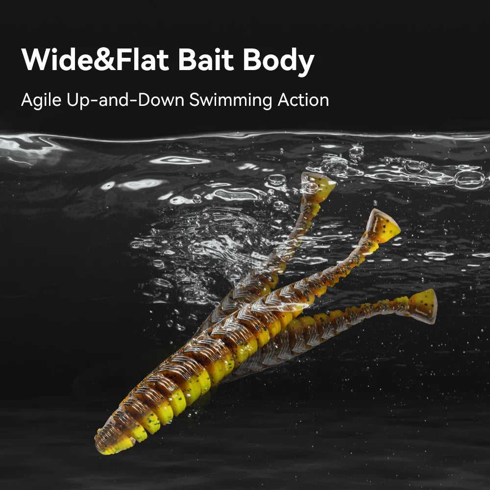 Kingdom 3Bags Soft Lure 95mm 12.5g 3pcs/Bag PVC Soft Shad Bait Smell Added Fat Artificial T Tail VIBE Swimbait For Pike Bass Fishing