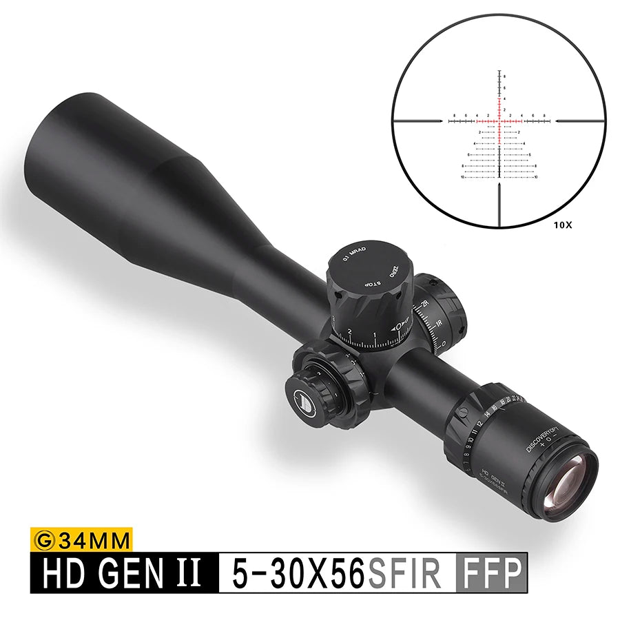 New DISCOVERYOPT HD GEN-II 5-30X56SFIR FFP Tactical Riflescope Shockproof Long Range Scope 34mm Scope Hunting Optical Sight