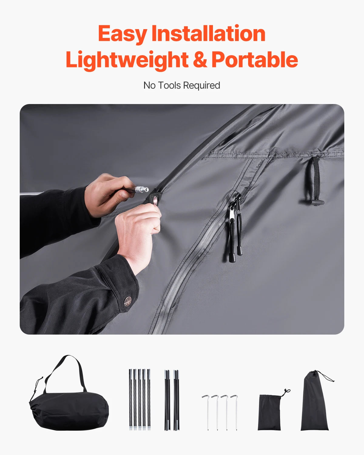 SucceBuy Bike Storage Tent Waterproof Outdoor Spacious Bike Storage Tent with Ventilated Window Strength Fiberglass for Bicycle