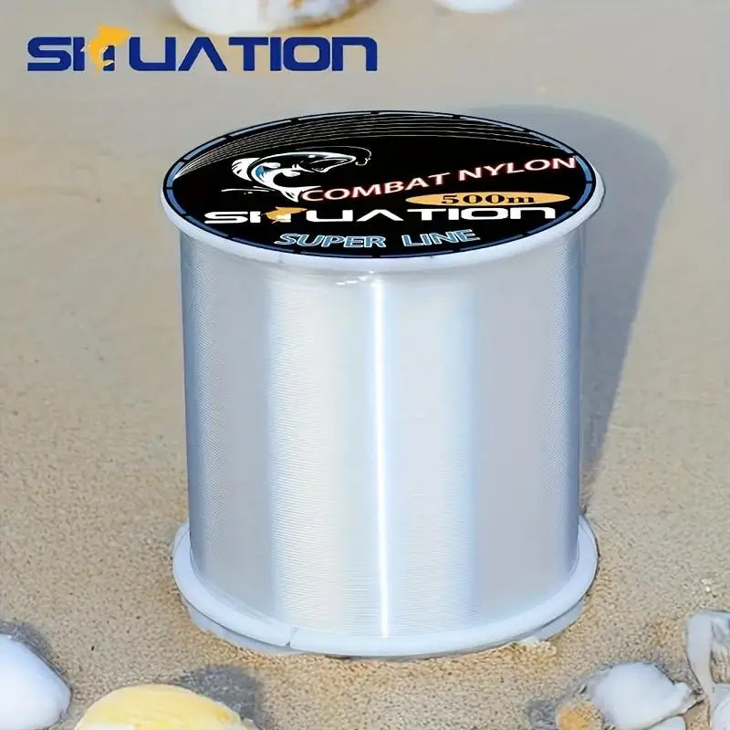 SIIUATION White Nylon Fishing Line 500 Meters 547YDS Giant Fishing Line Large Fishing Line Main And Auxiliary Universal Fishing Line Ultra Soft Fishing Line Ultra Stretch Nylon Line 6LB 10LB 15LB 20LB 30LB 40LB