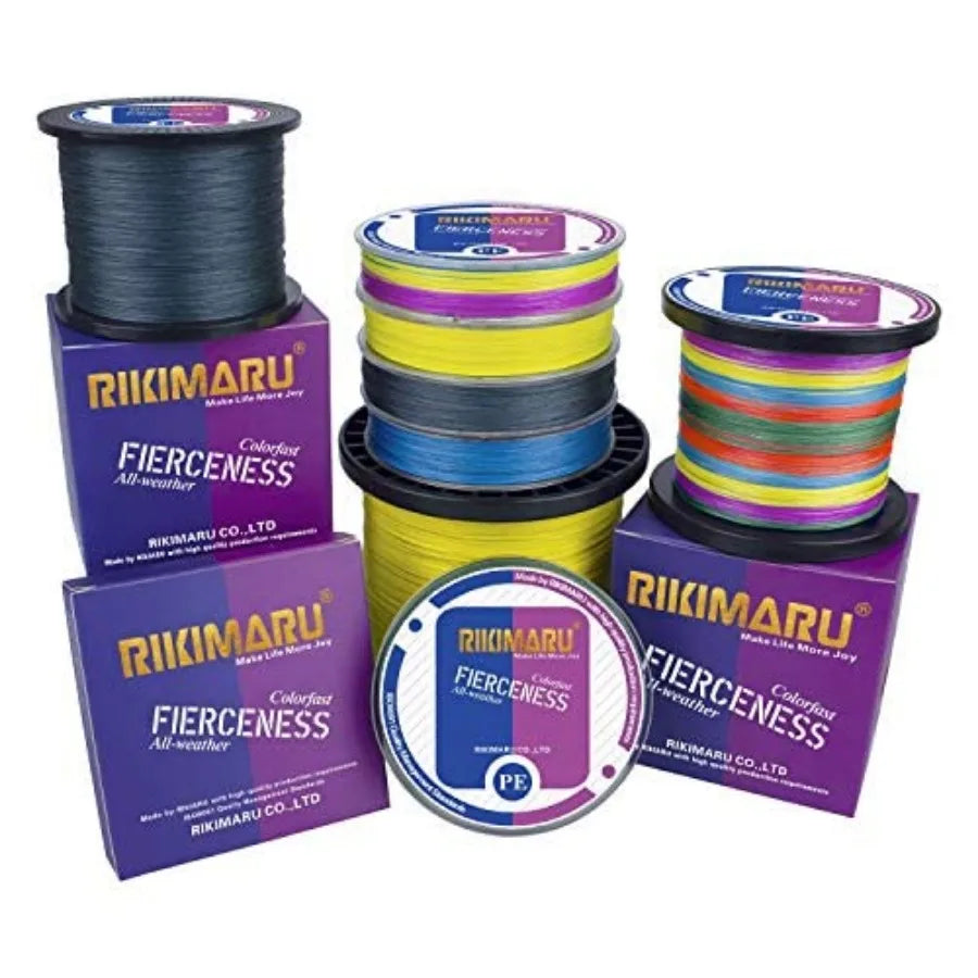 Braided Fishing Line Abrasion Resistant Superline Zero StretchandLow Memory Extra Thin Diameter 327-1094 Yds, 4-180LB