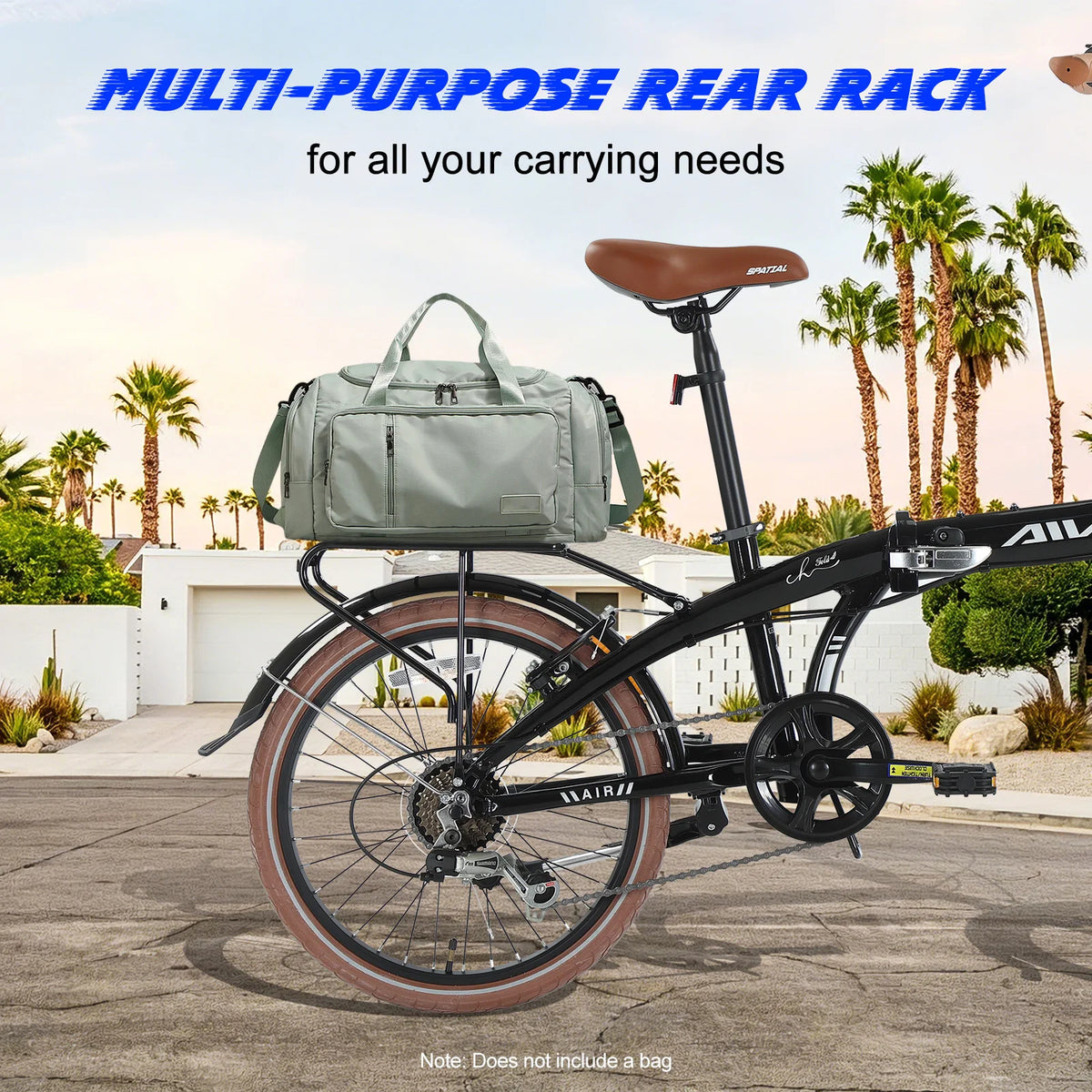 AIVA 20FD 20 Inch Folding Bike, 7 Speed City Bicycle for Teenagers and Adults, Lightweight Aluminum Frame, V-Brakes, Off-Road Tire