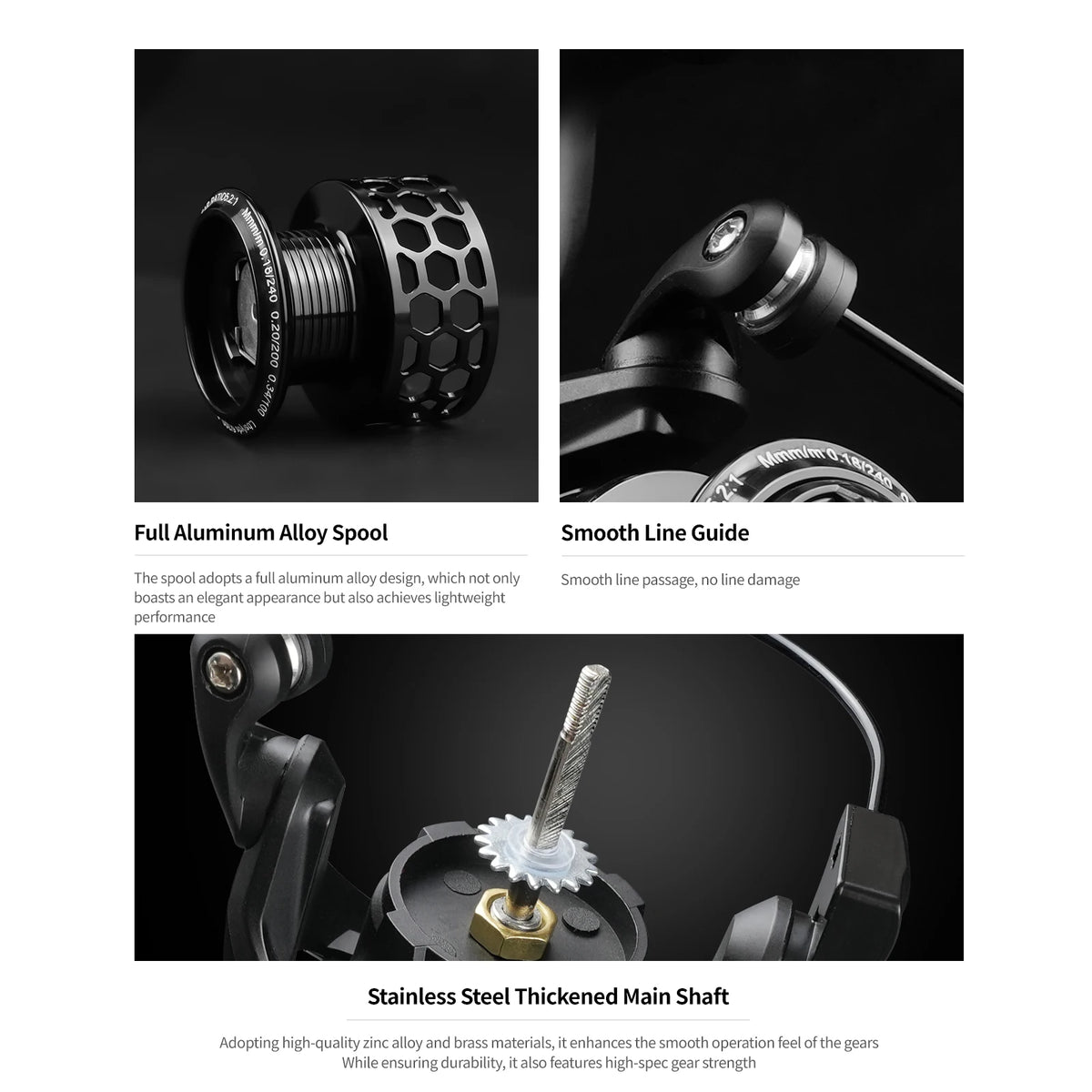ROOBLINOS GTA3 Spinning Reel 1000-7000 Series Metal Universal Reel for Freshwater Sea Fishing Reel