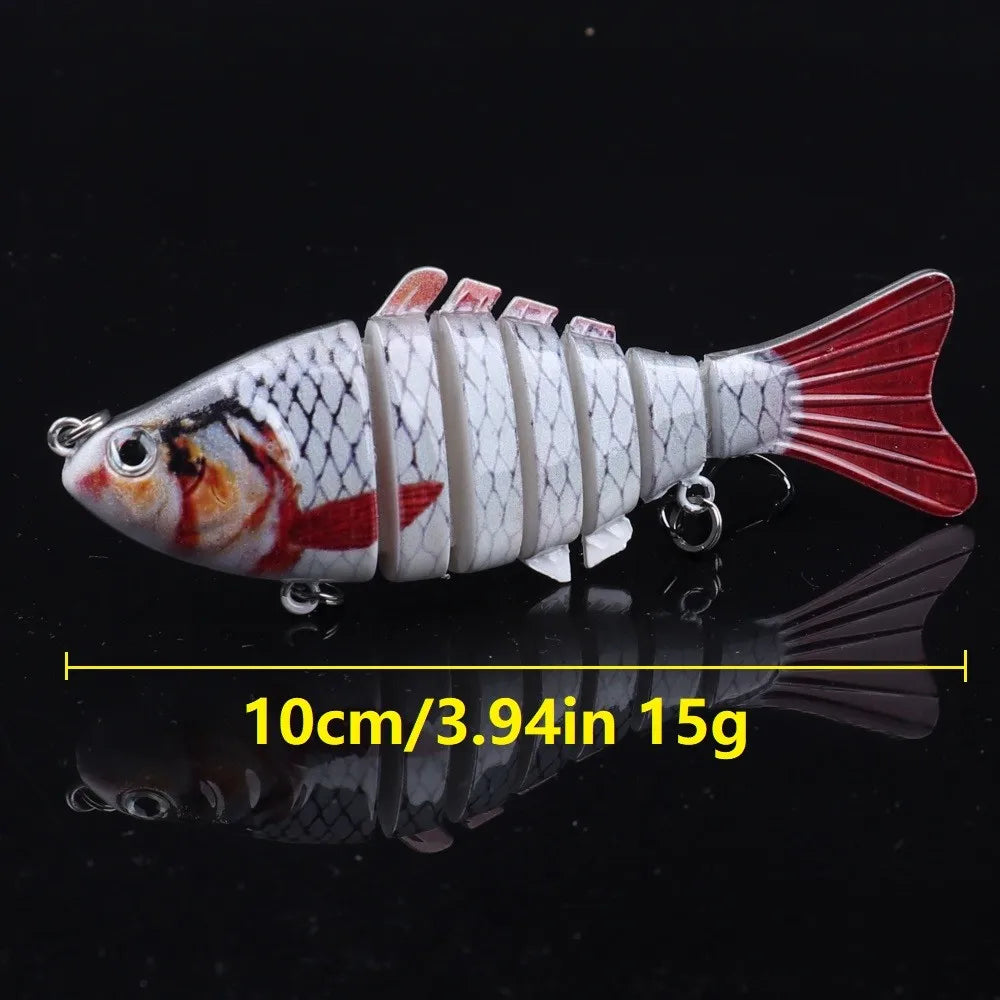 5pcs Multi-Joint Fishing Lure Set Artificial Fish Bionic Swimbait with Box