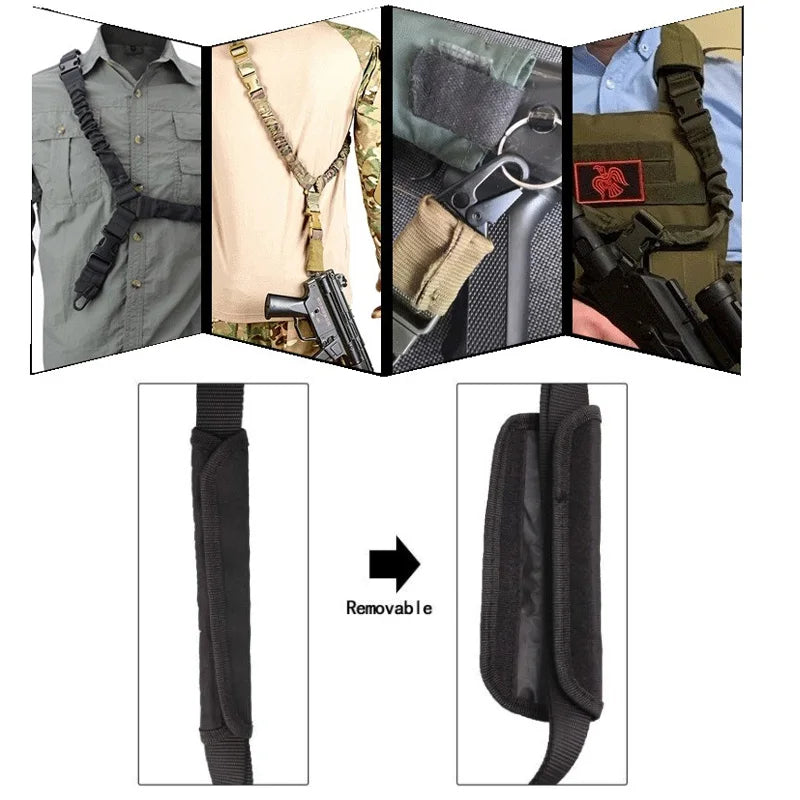 ZK20 Shot Gun Belt Hunting Accessories Tactical 2 Point Sling Shoulder Strap Rifle Rope Belt Airsoft Gun Camera Safety Rope