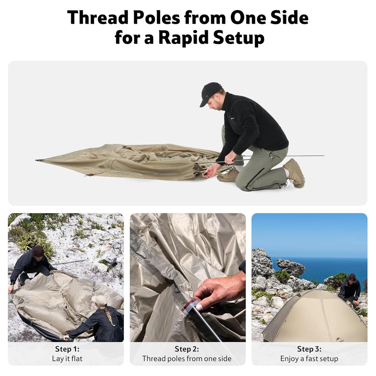 Naturehike 4 Seasons Giling PRO Hiking Tent Easy Setup Dome Tent Outdoor Camping Portable Equipment Mountaineering Tent Ultralight Backpacking Tent