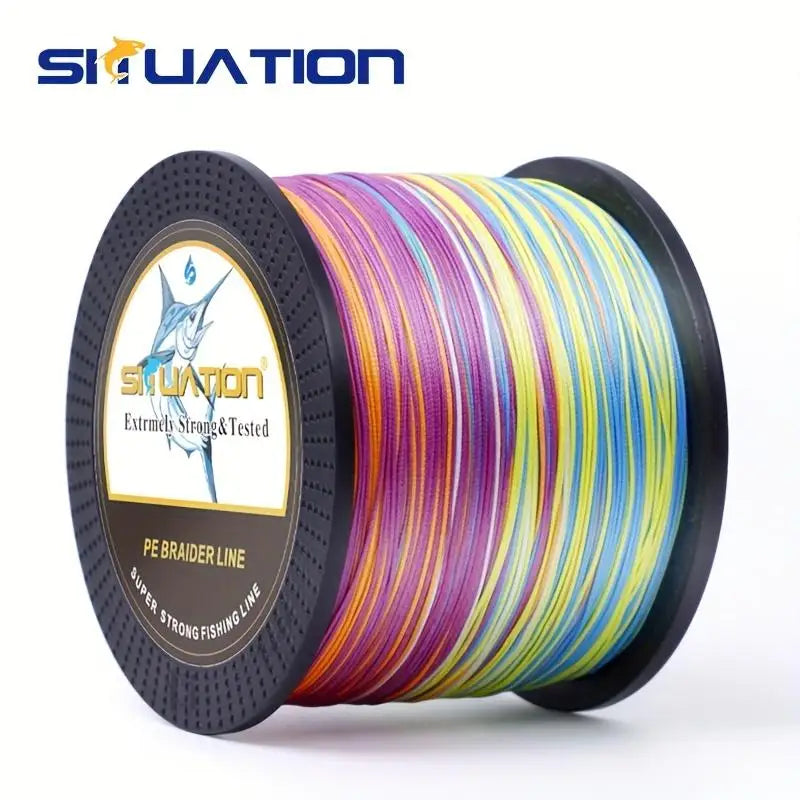 SIIUATION 300M-328YDS super strong fishing line, 4 strands of multi thread PE wear-resistant braided wire, 12 25 40 60 80 100 po