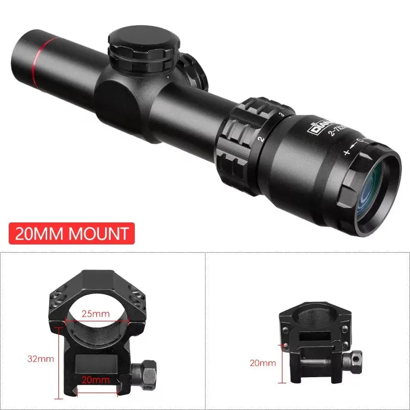 DIANA 2-7x20 HD Scope Hunting Optical sight Mil Dot Scopes Airsoft scope hunting