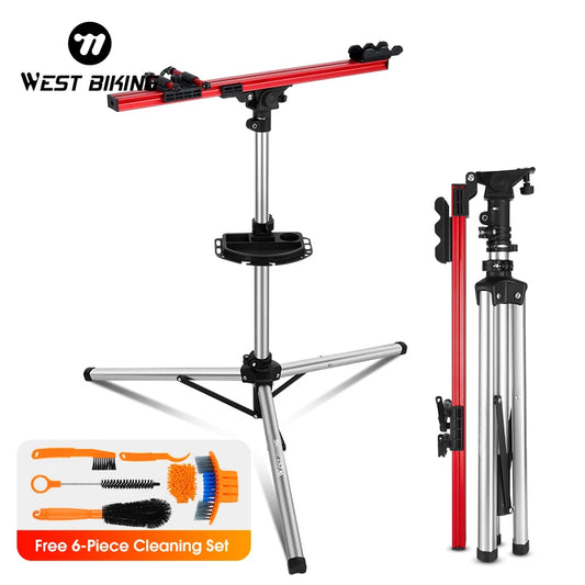 WEST BIKING Professional Mechanic Bike Repair Stand MTB Road Bicycle Maintenance Workstand Foldable Adjustable Wash Bike Rack