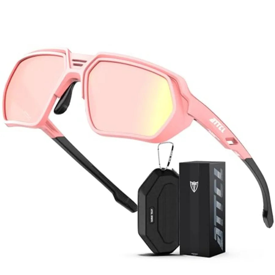 ATTCL Sports Polarized Sunglasses for Men: Womens UV400 Protection, Lightweight Wrap Around TR90 Frame for Fishing Golf