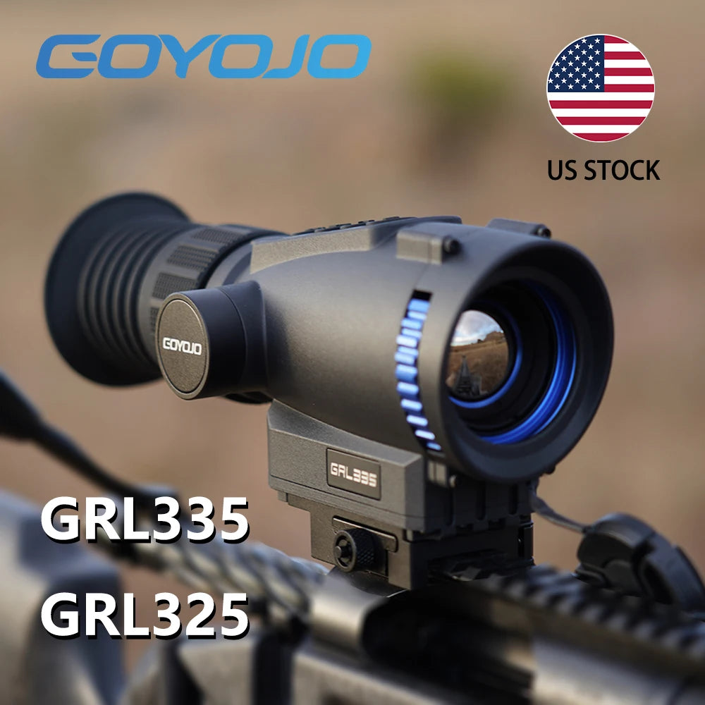 GOYOJO Thermal Scope 384x288 Thermal Imaging Sight with 1500-1800m Distance 12um 55Hz, 64GB Storage WiFi RAV Video GRL325/GRL335 for Outdoor Hunting