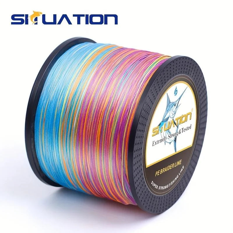 SIIUATION 300M-328YDS super strong fishing line, 4 strands of multi thread PE wear-resistant braided wire, 12 25 40 60 80 100 po